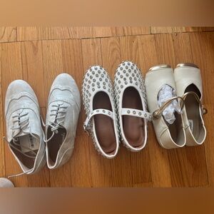 Silver and White Women's Shoes Collection